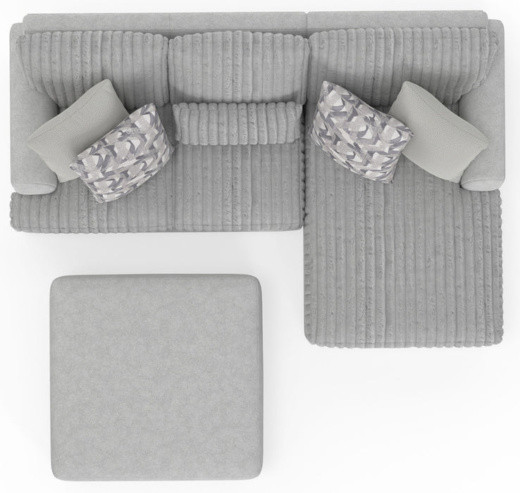 Titan - Sectional With Comfort Coil Seating, Cocktail Ottoman And Accent Pillows Included