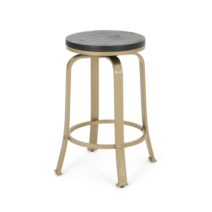 Modern Industrial Counter Stool Set With Swivel Function