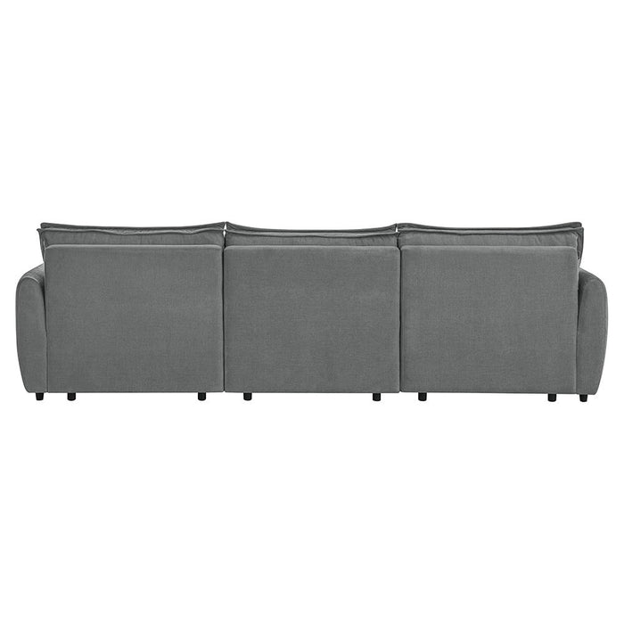 Eaden - Power Sofa With Sleeper - Gray Chenille