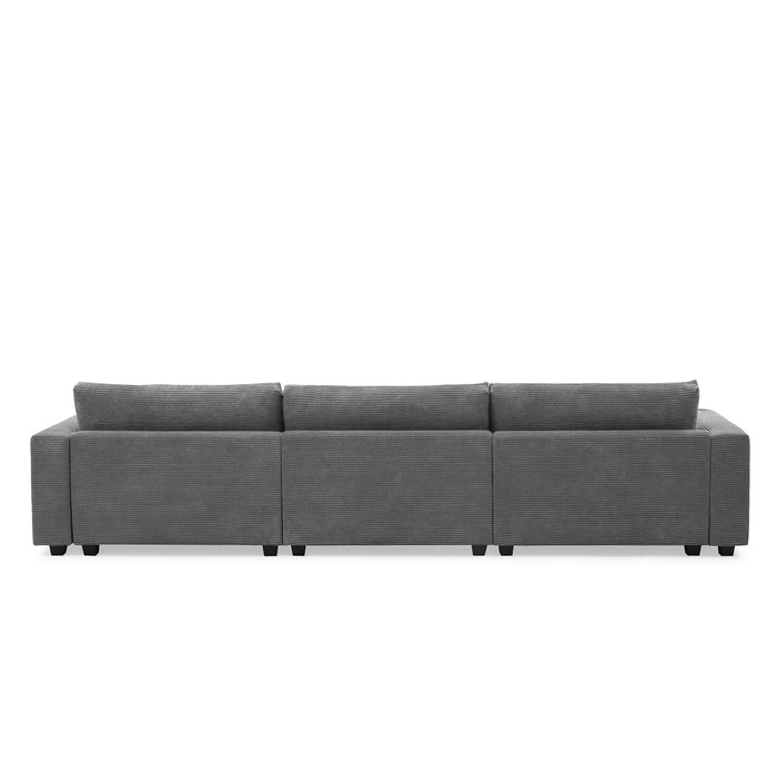 Oversized Sectional L Shaped Cloud Couch With USB Charging Port Cup Holder Deep And Wide Seat Sofa With Chaise Comfy