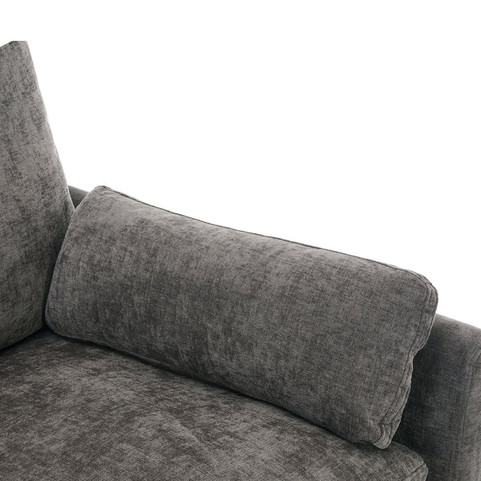 Cozy Upholstered Plush Cushion Armchair For Living Room