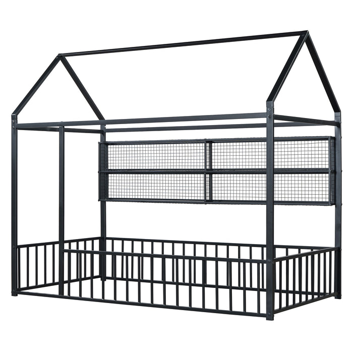 House Frame With Fence And Shelves