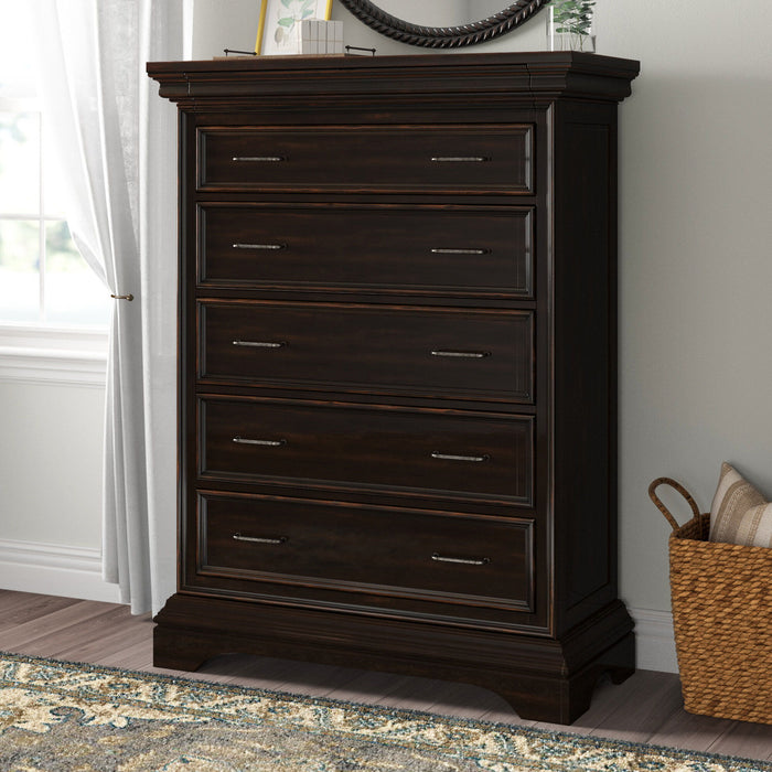 Caldwell - 6 Drawer Chest - Deep Brown