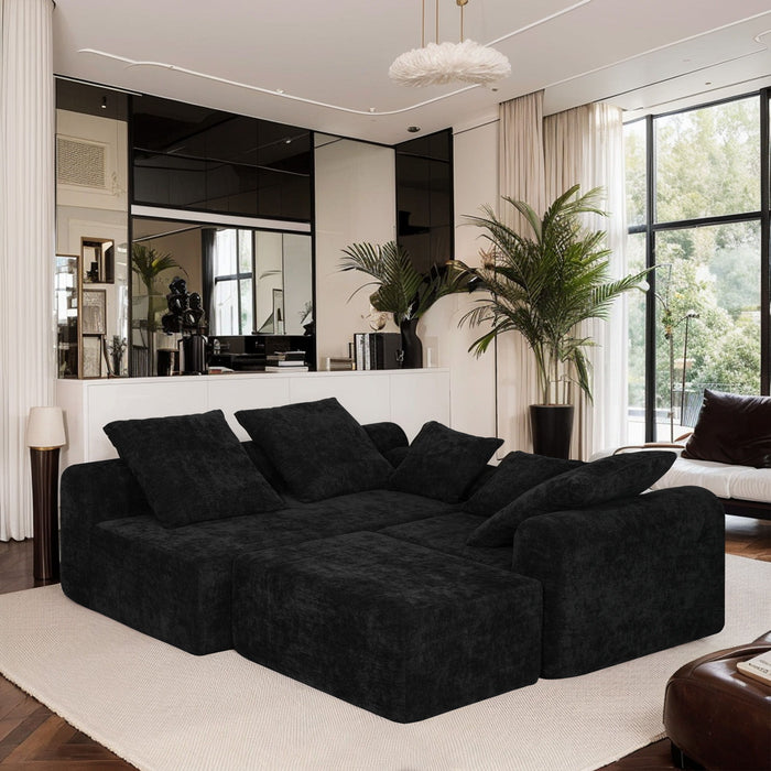 Modern L Shaped Sectional Sofa With Adjustable Configurations