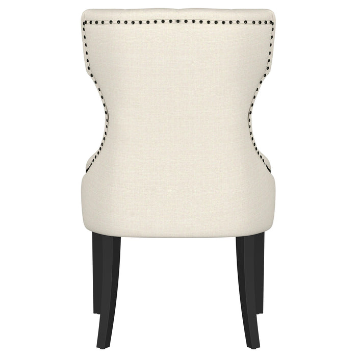 Baney Fabric Upholstered Dining Side Chair Cream and Black
