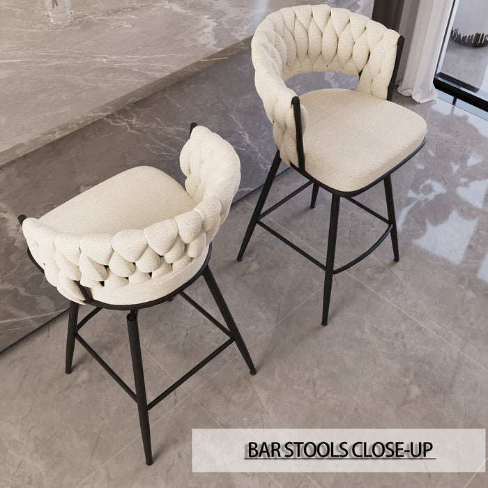 Bar Stool 360 Swivel With Back Footrest