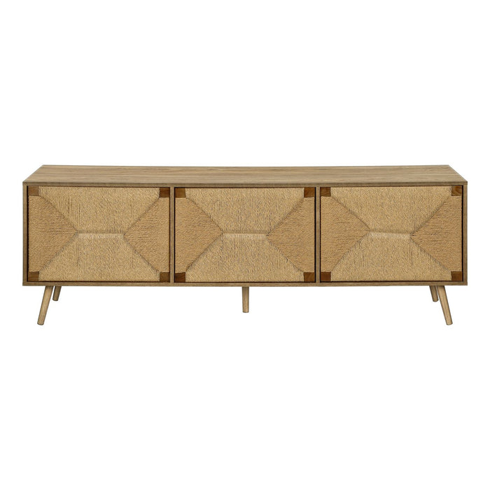 TV Stand, Storage Cabinet Console With Adjustable Shelf And Cable Management - Walnut