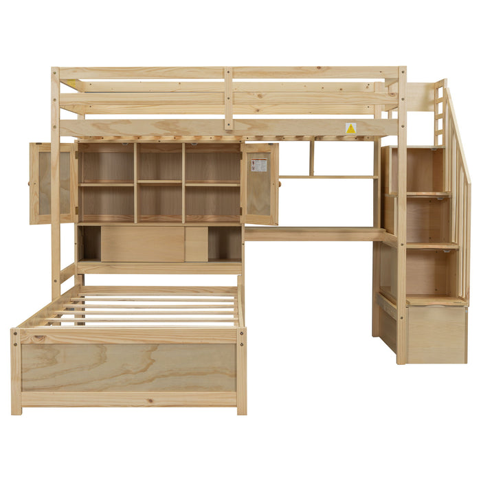 Loft Bed With Built In Desk And Staircase