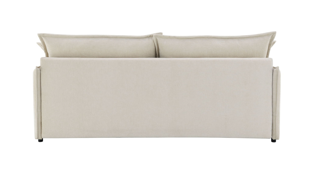 Elisea - Sleeper Sectional Sofa With 2 Toss Pillows - Beige