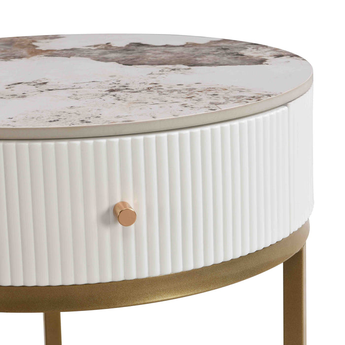 Modern Round Table With Drawers