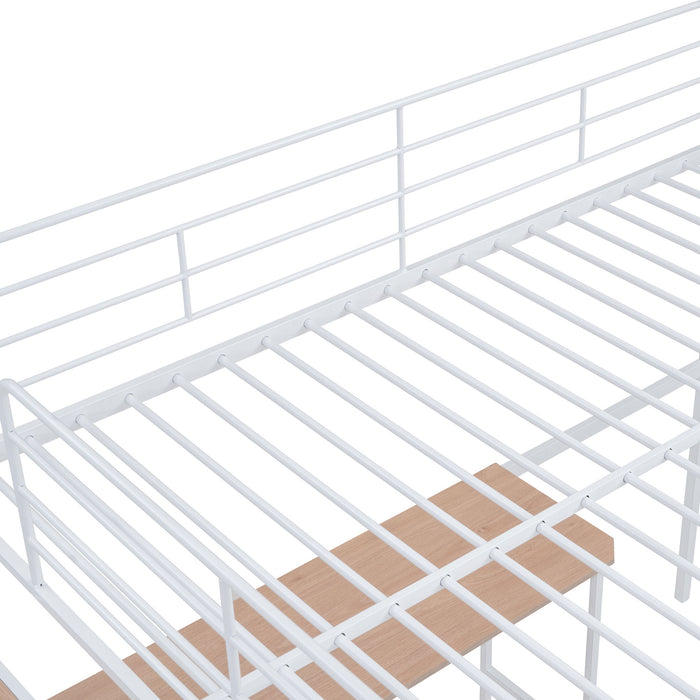 Loft Bed With Desk And Lateral Storage Ladder