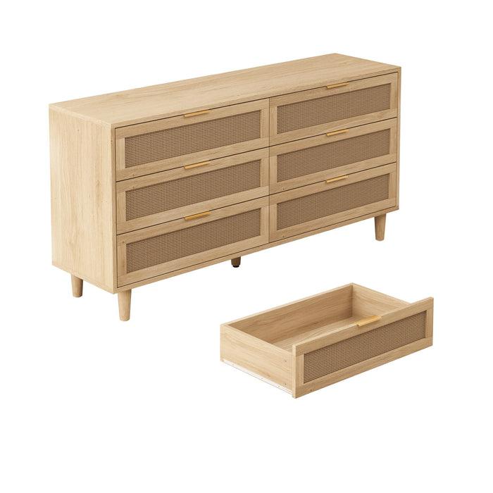 6 Drawer Storage Modern Cabinet For Bedroom