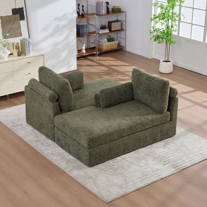 Modern Aesthetic Wide Sofa Bed