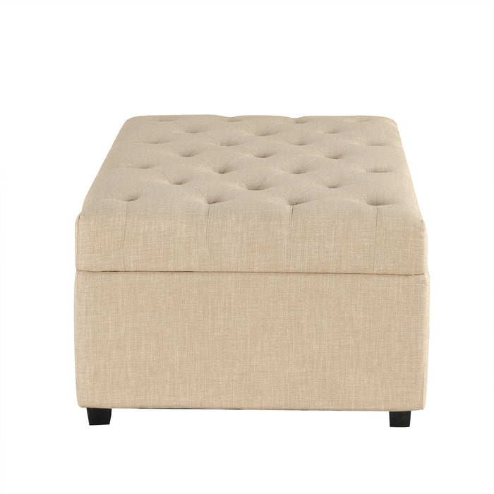 Convertible Folding Sofa Bed Ottoman With Memory Mattress And Tufted Design
