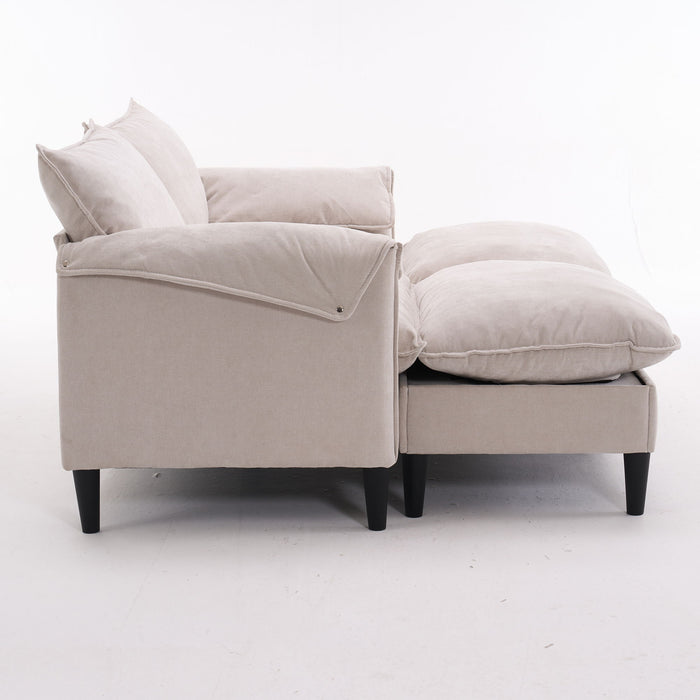 Convertible Combination Sofa With Footstools With Storage