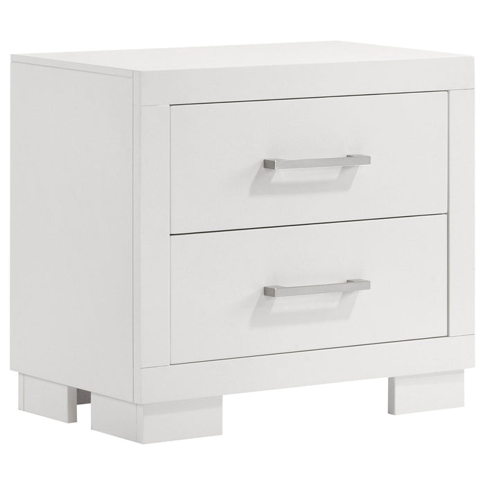 Jessica 4-piece Eastern King LED Bedroom Set Snow White