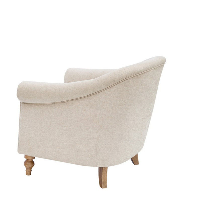 Fayette - Tufted Accent Arm Chair - Cream