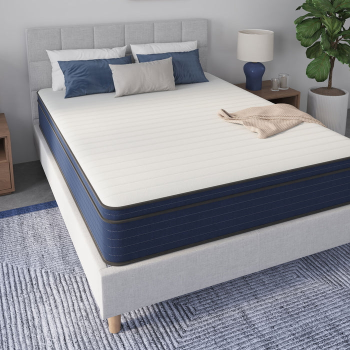 12" Medium Firm Euro Top Hybrid Cooling Gel Infused Pocket Spring And Memory Foam Mattress
