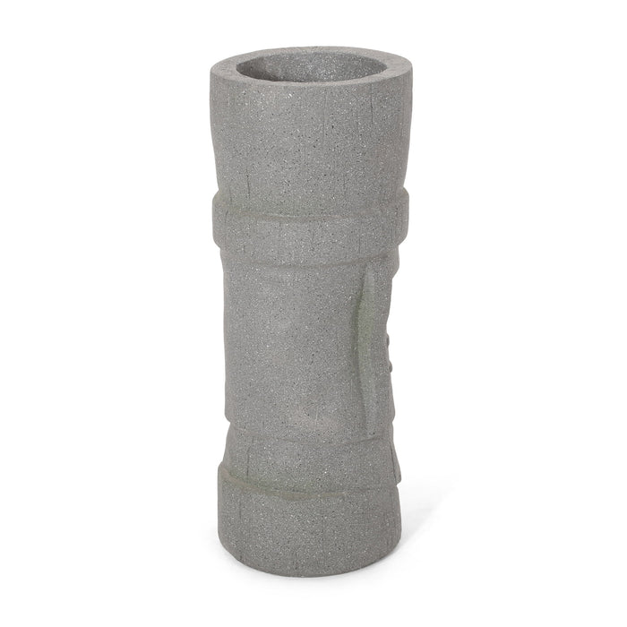 Classic Flower Planter With Magnesium Oxide Material - Stone Gray