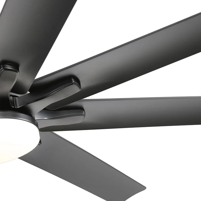Ceiling Fan With Dimmable LED Light, 8 Blades, Smart Remote Control, Reversible DC Motor For Home Office And Living Spaces - Matte Black
