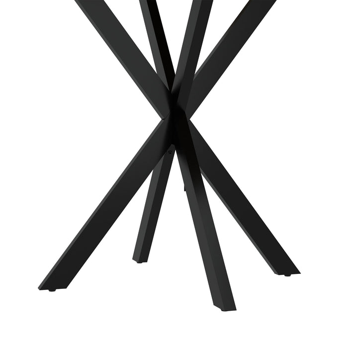 Round Dining Table For 2 - 4 People, Compact Kitchen Or Dining Room - Rustic Brown