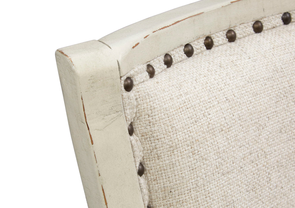 Newport - Bench With Upholstered Seat & Back - Alabaster