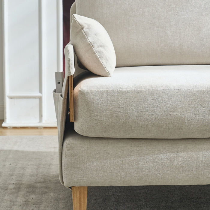 Mid Century Modern Foldable Sofa Bed, 3 In 1 Convertible Sleeper With 3 Pillows