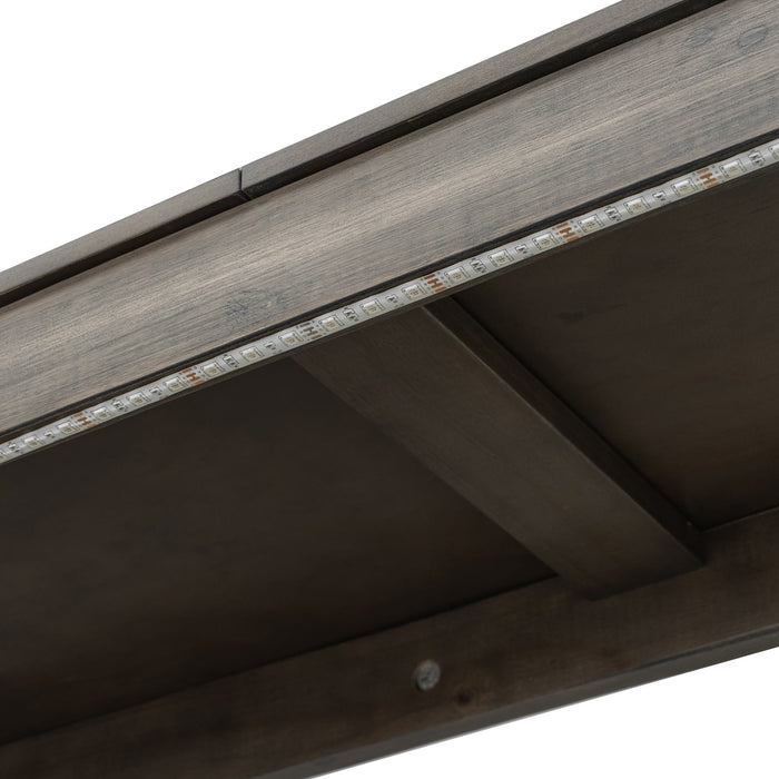 Murphy Bed With LED Light, Foldable Wall Bed Cabinet