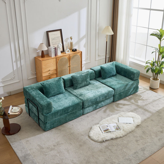 Convertible Floor Sofa Bed, Boneless Modular Sectional Sofa For Living Room
