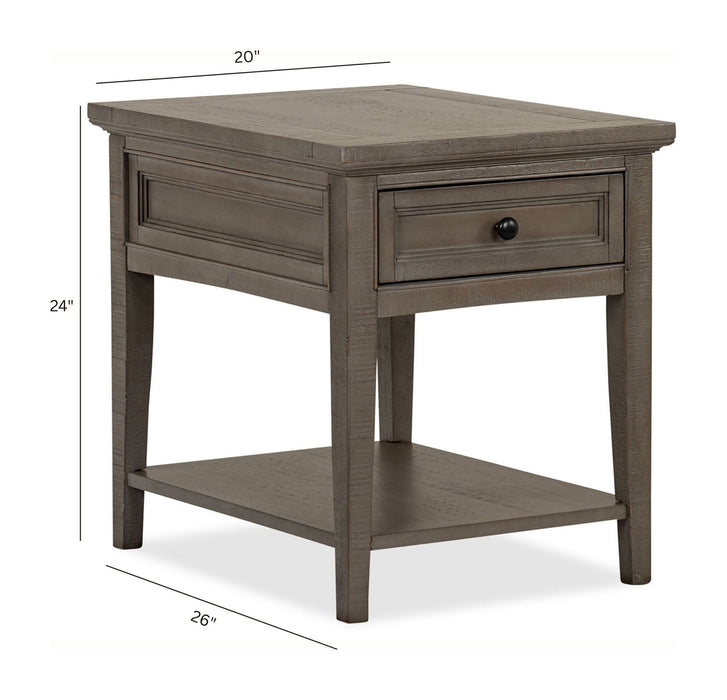 Paxton Place - Rectangular End Table - Dovetail Gray