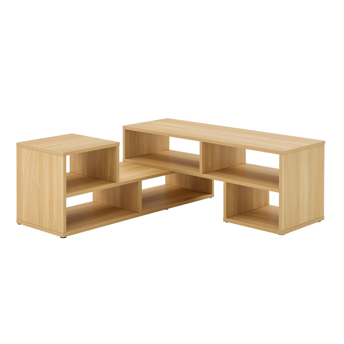 Cube TV Stand With Open Storage And 2 Shelves