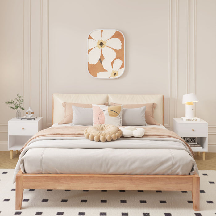 Nightstand With 1 Drawer And 1 Shelf - White