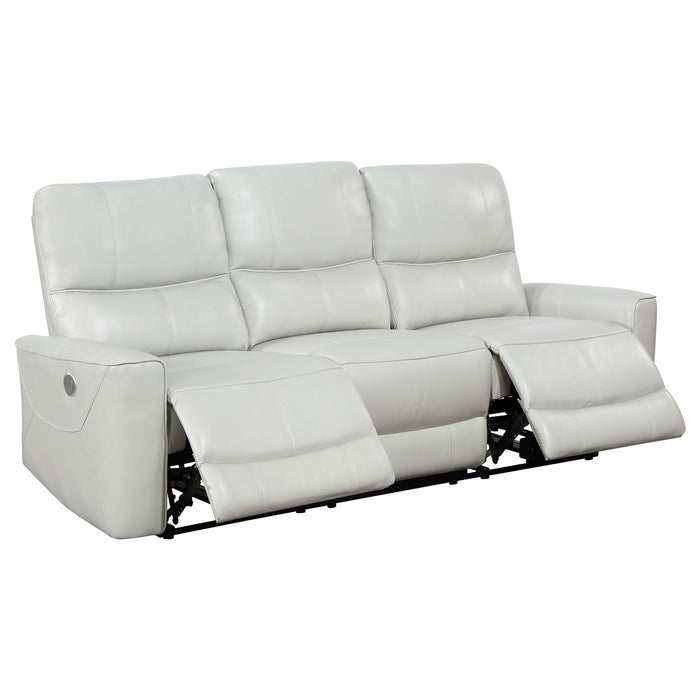 Amberly - 3 Piece Power Reclining Sofa Set - Light Gray