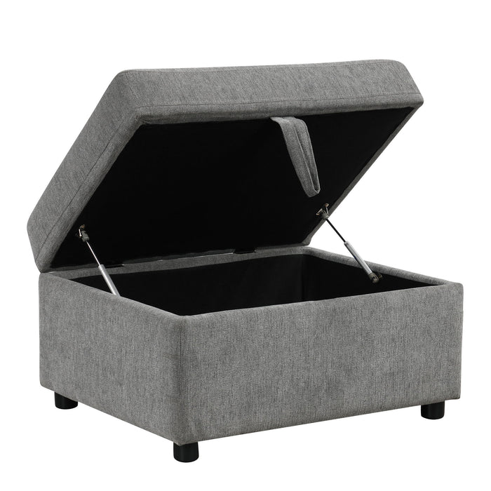 Sectional Sofa Convertible Pull-Out Sofa Bed With A Movable Storage Ottoman For Living Room