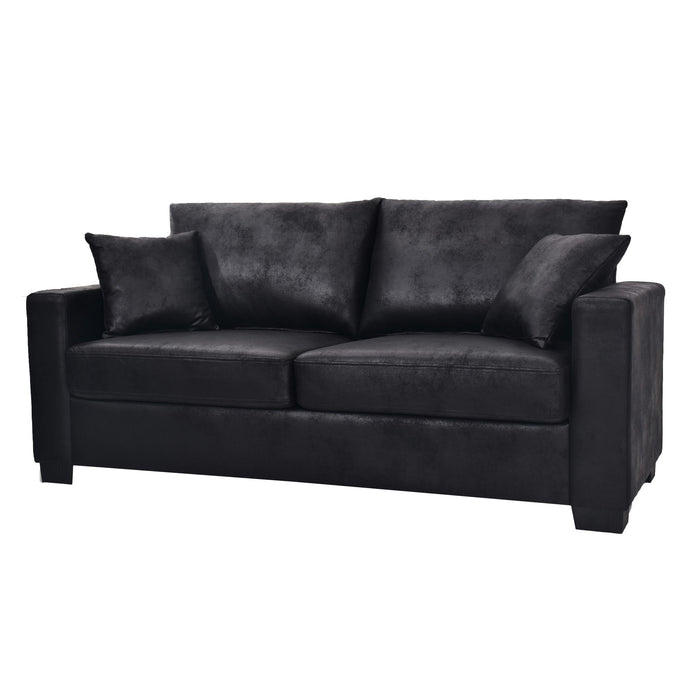 2 Seater Sofa, 2 Throw Pillows For Living Room