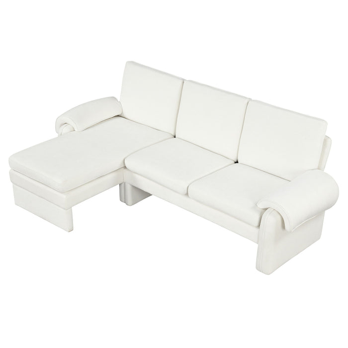 Convertible Futon Sofa Bed With Adjustable Backrest, Reversible Chaise Lounge And 2 Removable Armrest Pillows