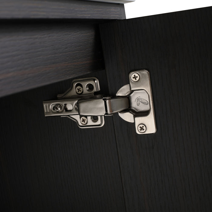 Modern Bathroom Vanity With Ceramic Sink, Freestanding Cabinet, Soft Closing Doors