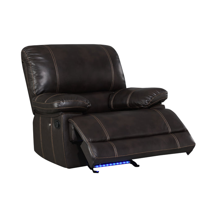 Recliner Chair Sofa Manual Reclining Home Seating Seats Movie Theater Chairs, Brown