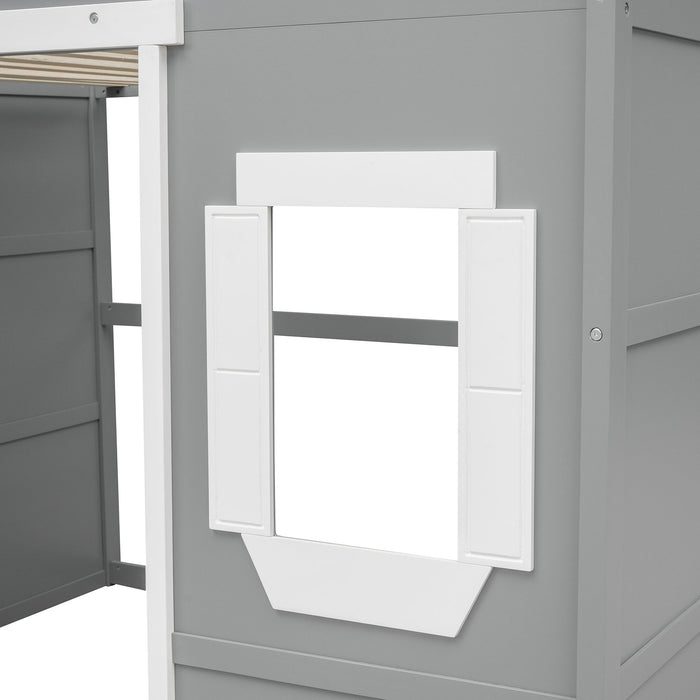 Elegant House Loft Bed With Ladder