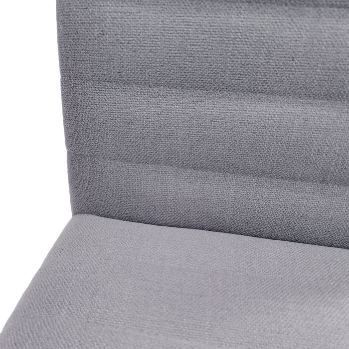 Mid Century Modern Dining Chair (Set of 2) With Channel Stitching - Dark Gray