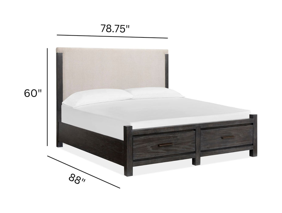 Plum Creek - Upholstered Panel Storage Bed