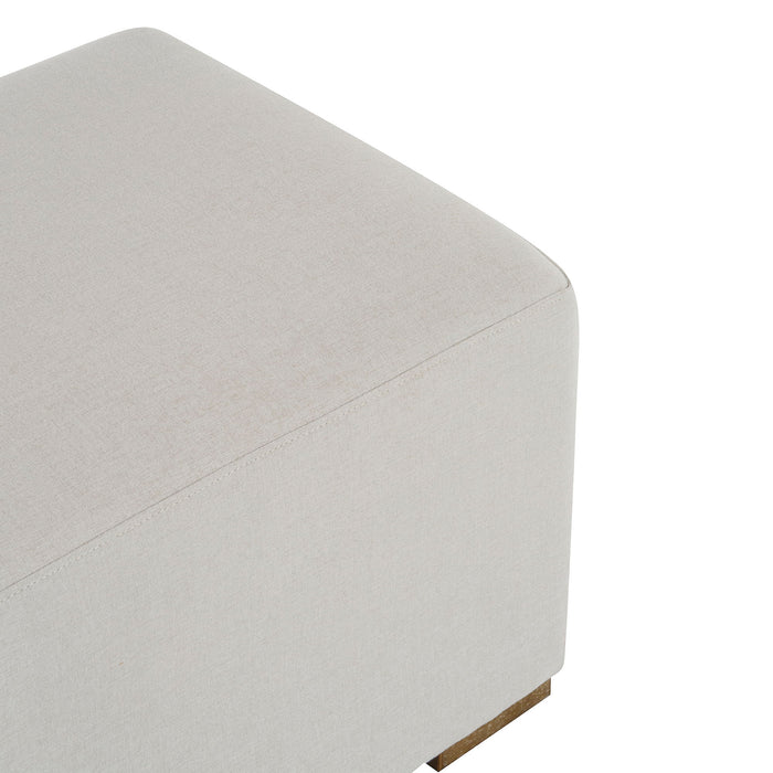 Round Ottoman, Minimalist Footstool - White