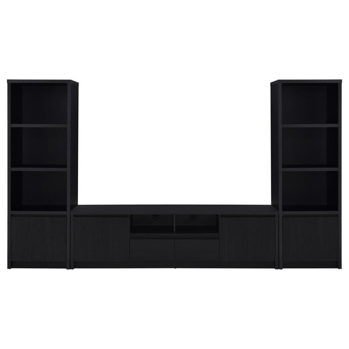 Winfield - 3-Sheld Media Tower Entertainment Pier - Black