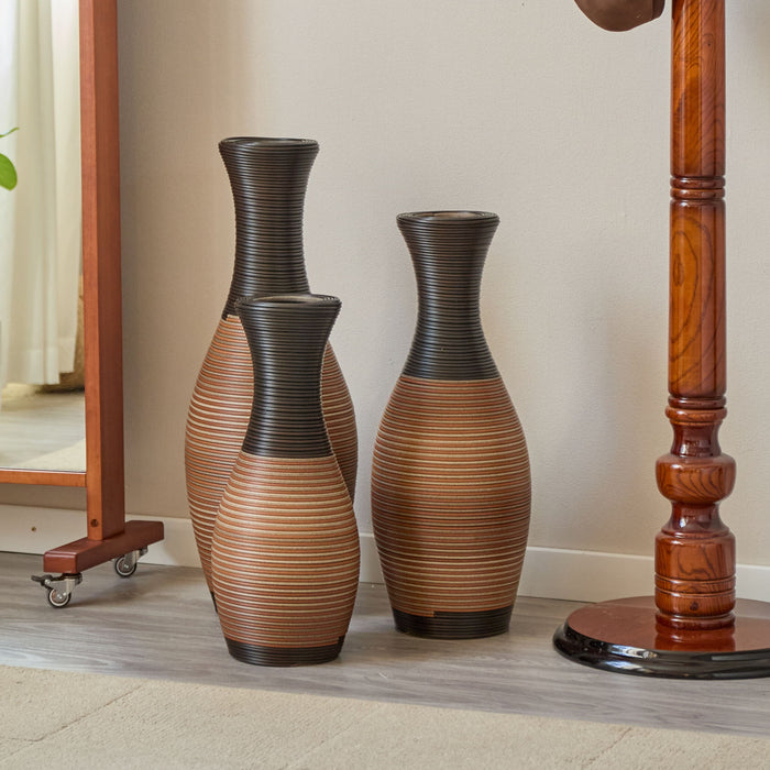 Designer Floor Vases, Large Vases For Home Decor Flooring (Set of 3)