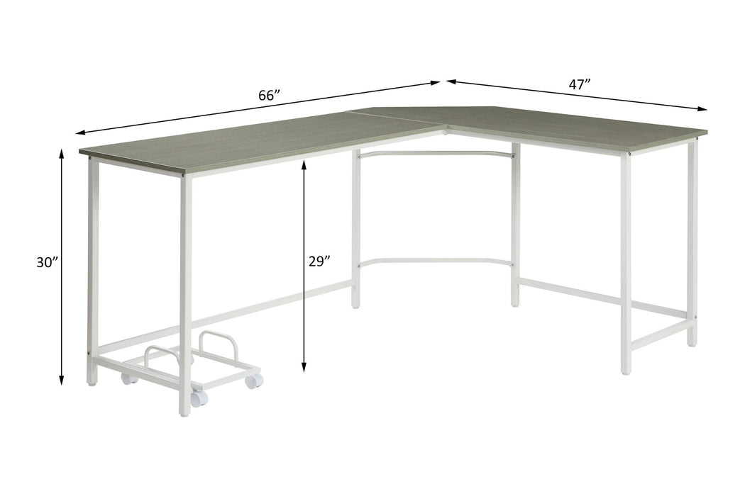 Bambina - Computer Desk - Gray & White