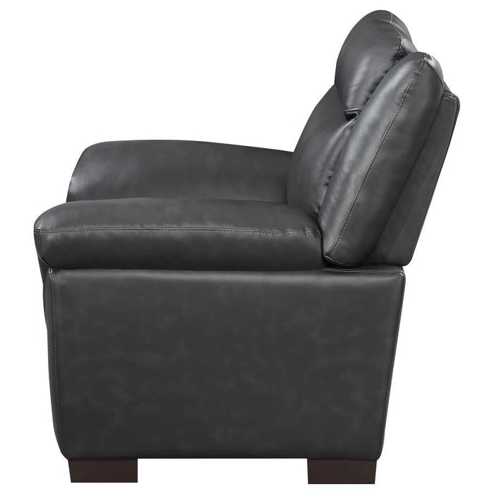 Arabella - Upholstered Padded Arm Accent Chair - Gray