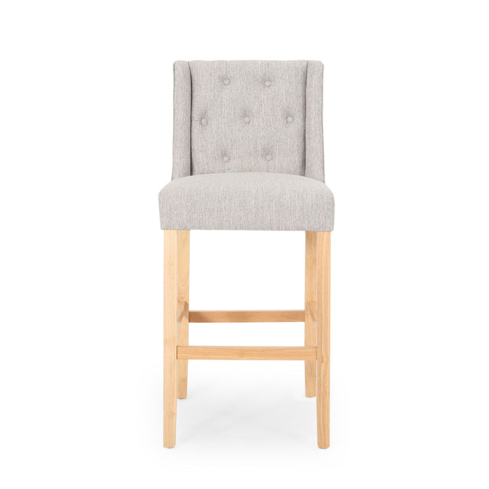 Vienna - Contemporary Fabric Tufted & Wingback Counter Stools (Set of 2)