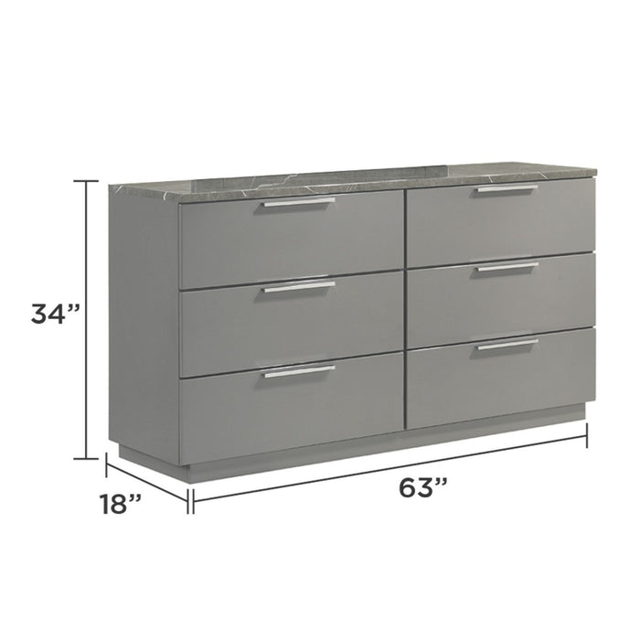 Elara - Dresser With Spacious Drawers - Gray
