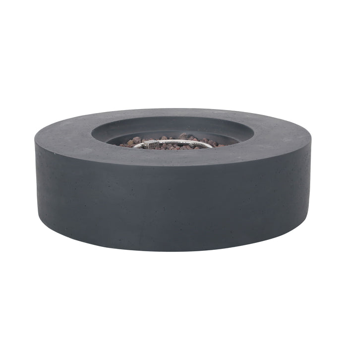 Modern Lightweight Concrete Outdoor Circular Fire Pit 50,000 Btu