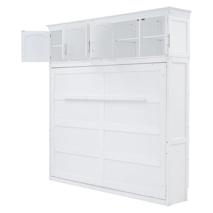 Murphy Modern Bed With Top Cabinets For Space Saving And Comfort